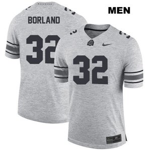 Men's NCAA Ohio State Buckeyes Tuf Borland #32 College Stitched Authentic Nike Gray Football Jersey LV20G68ZQ